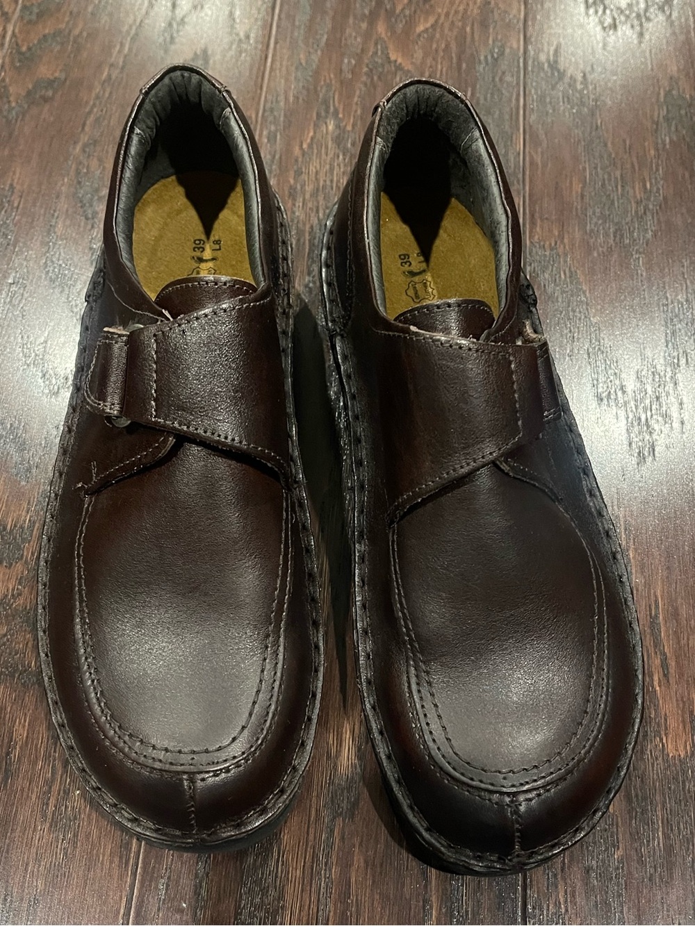 Vtg Naot Women Brown Leather Buckle Shoes Size 8 Euro 39